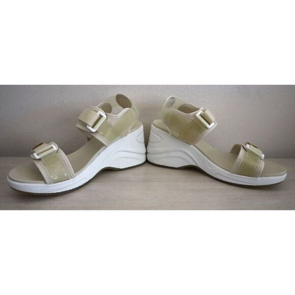 Blondo B3482 Women's Sz 10M Bone Fabric Marylee Waterproof Wedge Sandals - Picture 6 of 9